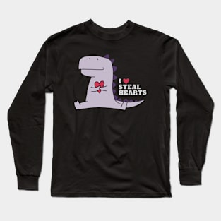 I Steal Hearts Dinosaur Long Sleeve T-Shirt